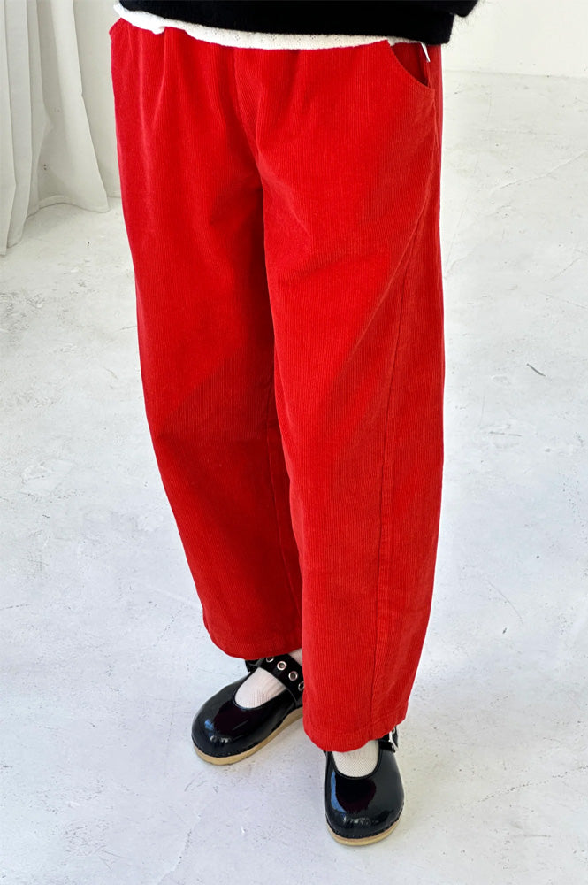 Le Bon Shoppe Arc Corduroy Flame Red Pants