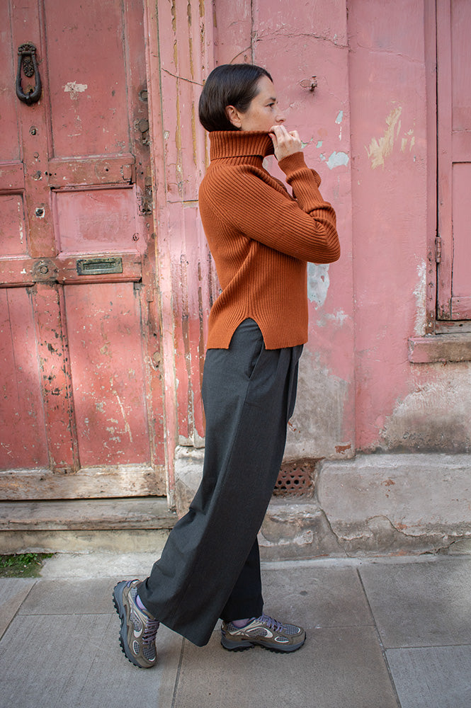 Minus Ava Glazed Ginger Turtleneck Top - The Mercantile London
