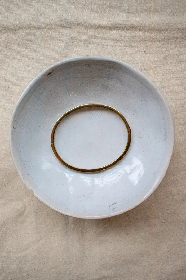 Black Enamel Thin Bangle Bracelet - The Mercantile London