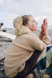 Kavu Roselake Oatmeal Hooded Fleece - The Mercantile London