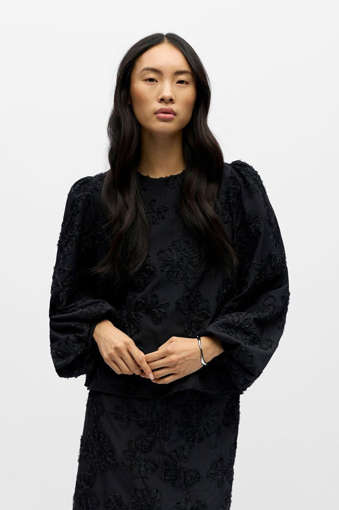 Object Lula Black Floral Blouse - The Mercantile London
