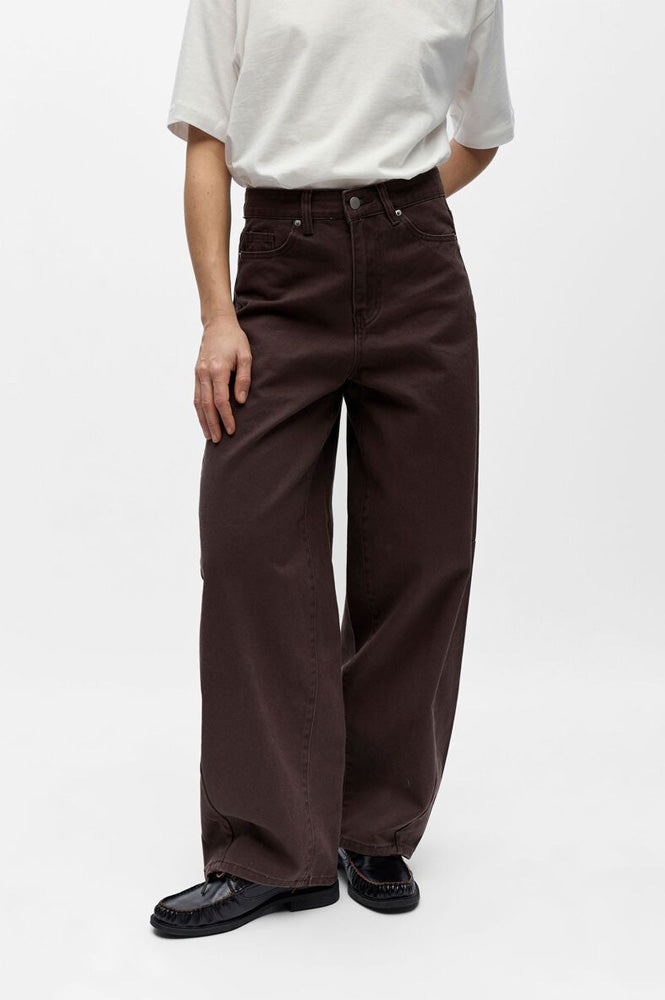 Object Moji Seal Brown Barrel Leg Jeans - The Mercantile London