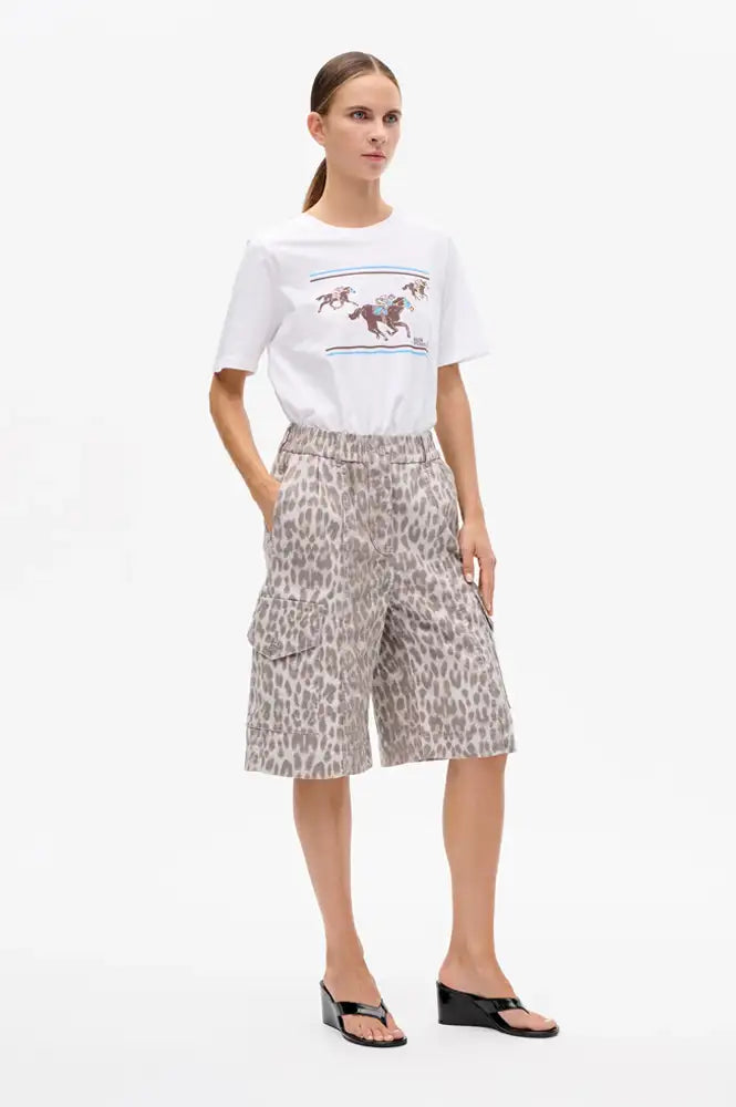 Baum Und Pferdgarten Neeto Leopard Bermuda Shorts - The Mercantile London