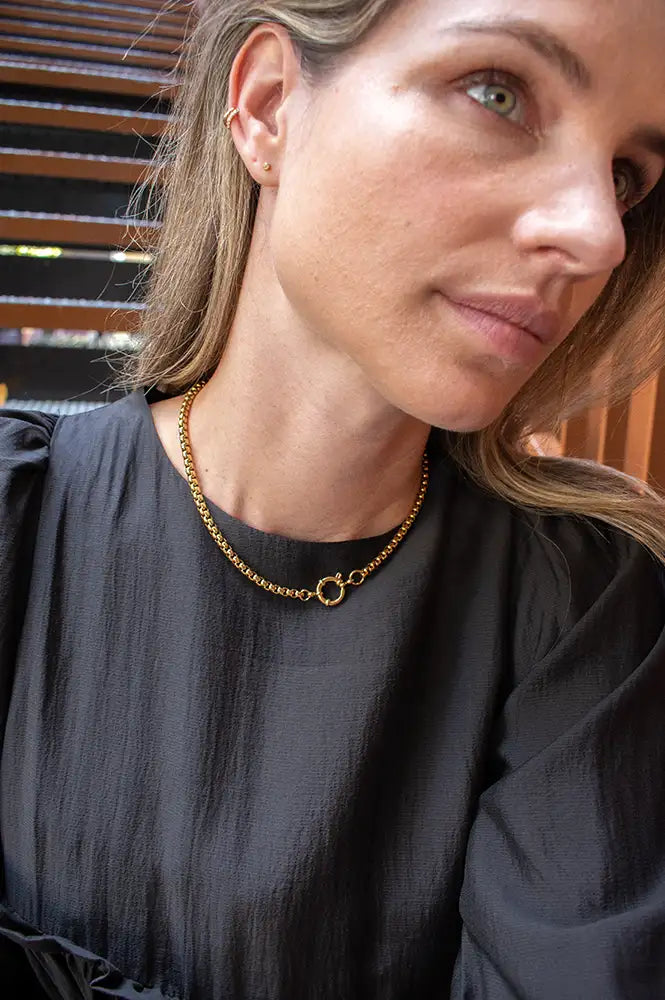 Ashiana London Dakota Chunky Gold Choker Necklace