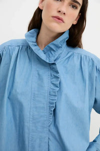 Sophie + Lucie Maribel Blue Denim Blouse - The Mercantile London