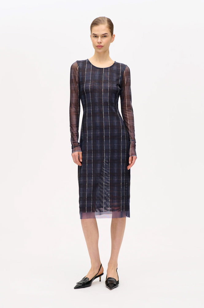 Baum Und Pferdgarten Jolandi Navy Check Dress - The Mercantile London