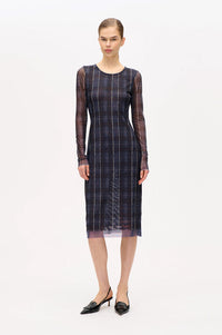 Baum Und Pferdgarten Jolandi Navy Check Dress - The Mercantile London