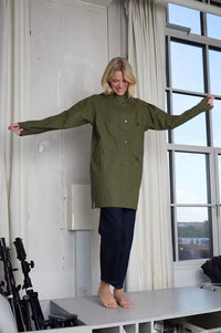 ICHI Tazi Kalamata Green Raincoat