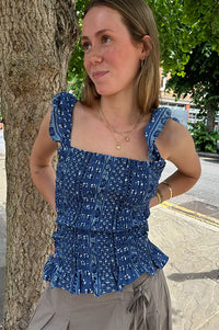 The New Society Blue Bandana Mare Top