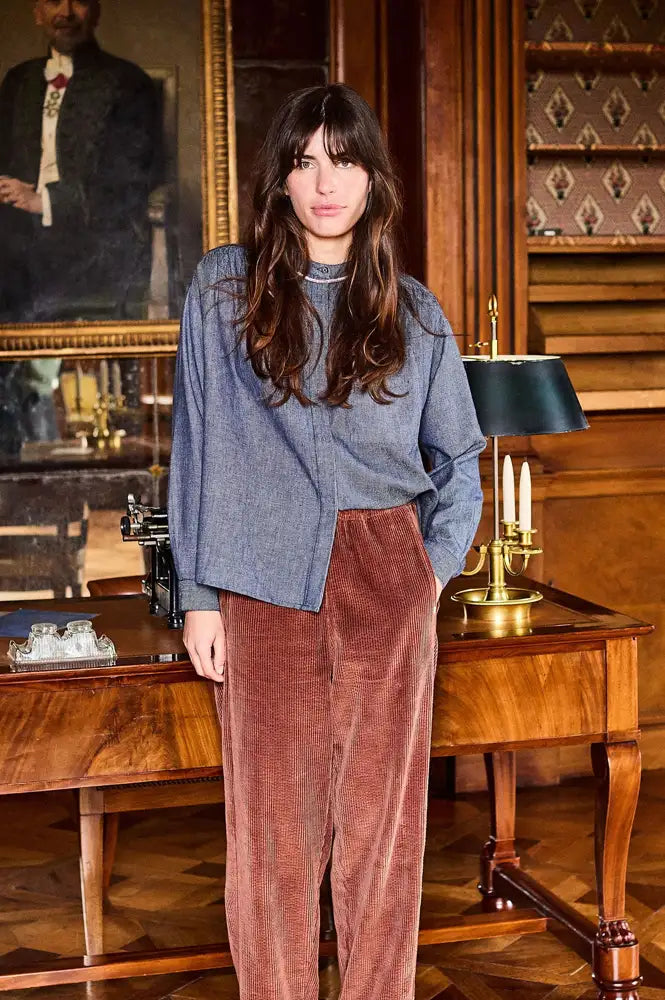 A.P Denim Blue Blouse