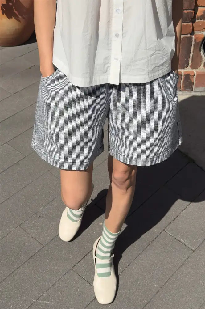 Le Bon Shoppe Blue Stripe City Shorts - The Mercantile London