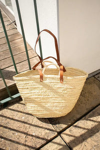Mikwi French Double Strap Classic Market Basket Bag