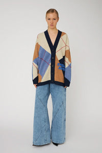 Stella Nova Blue Sea Oversized Check Cardigan - The Mercantile London