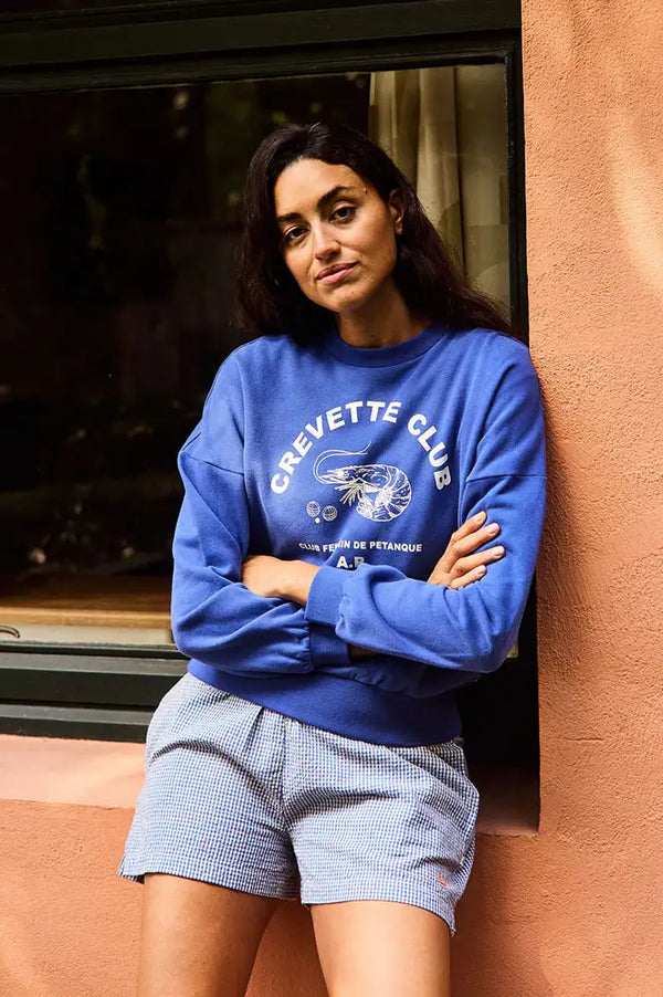 A.P Crevette Club Cobalt Sweatshirt - The Mercantile London