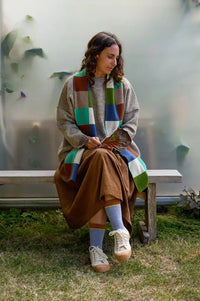 Rove Matcha Green Checkerboard Scarf