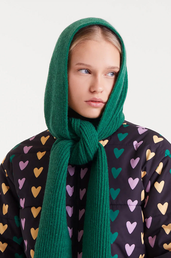 Compania Fantastica Green Knit Hooded Scarf - The Mercantile London