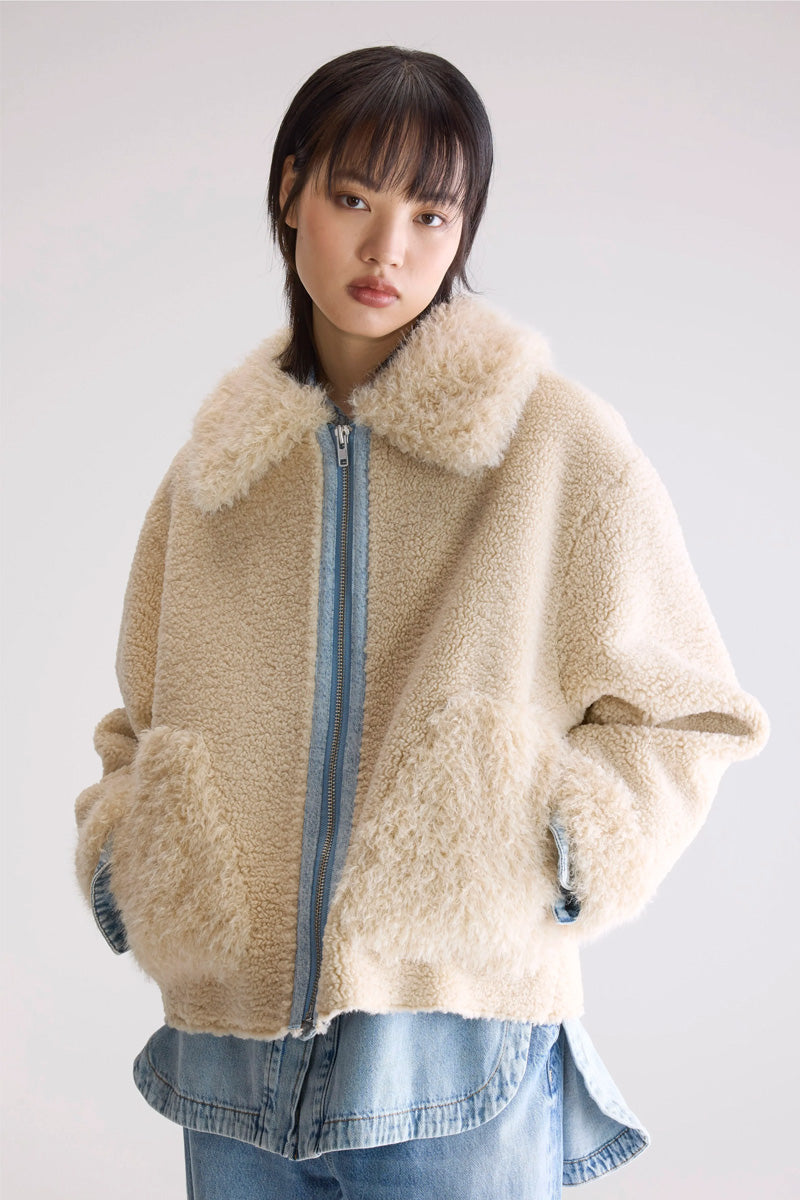 Bellerose Jakarta Mineral Shearling Jacket - The Mercantile London