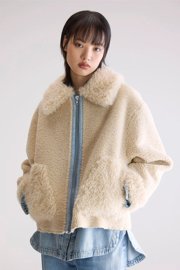 Bellerose Jakarta Mineral Shearling Jacket - The Mercantile London