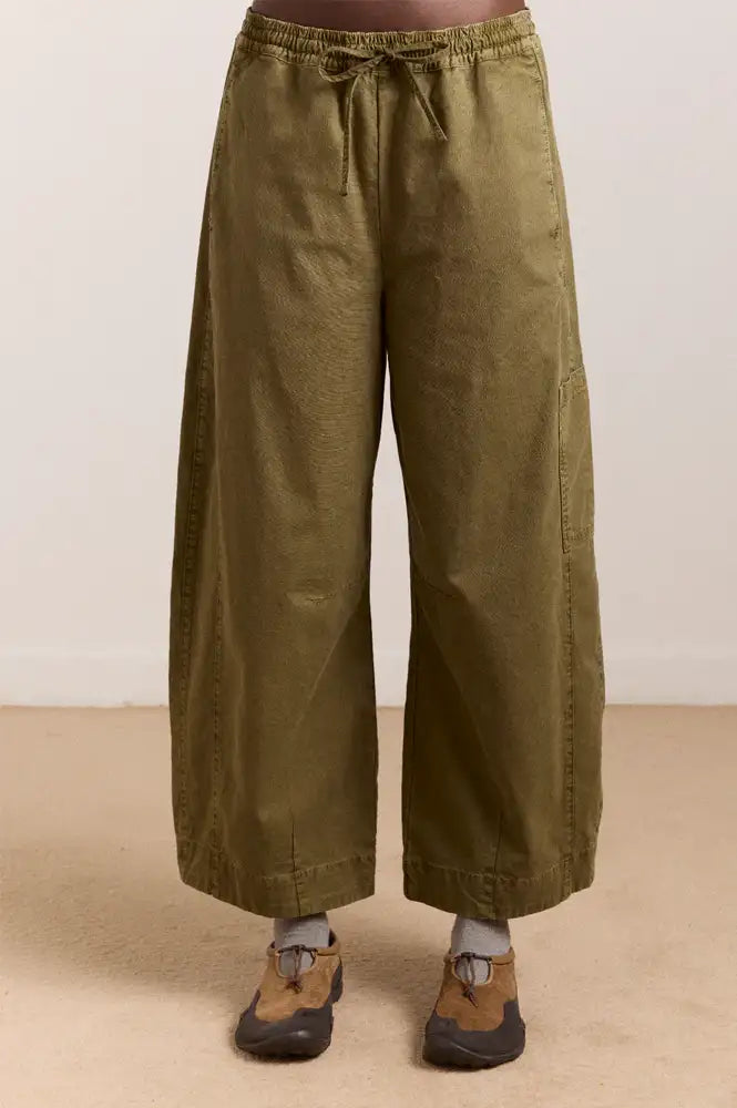 Damson Madder Felix Olive Twill Trousers