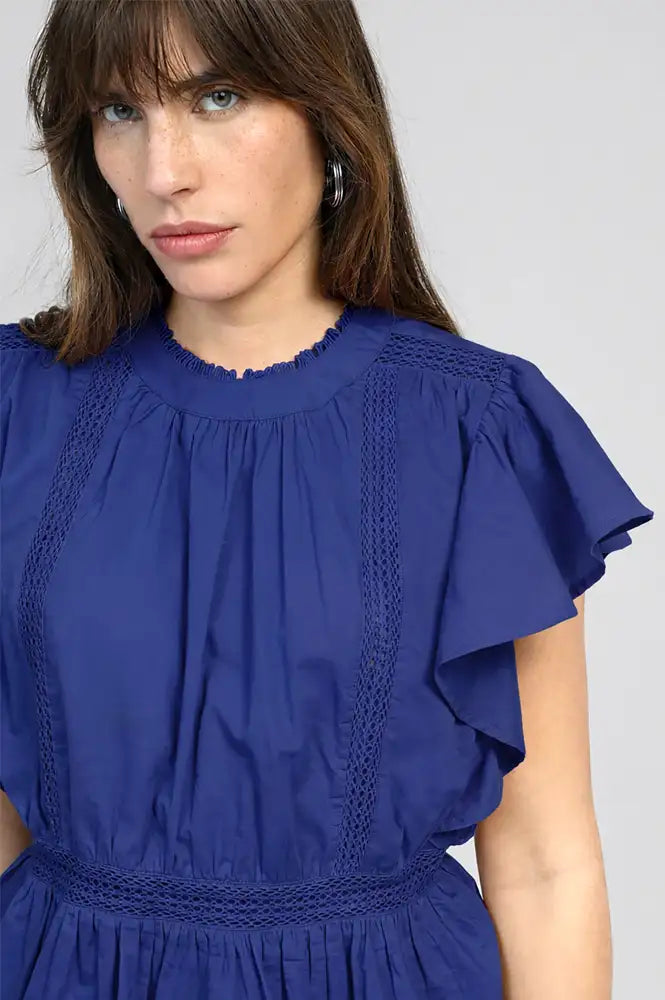 An'ge Salekina Indigo Blouse - The Mercantile London