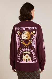 Damson Madder Fig Paper Cut Long-Sleeve T-Shirt