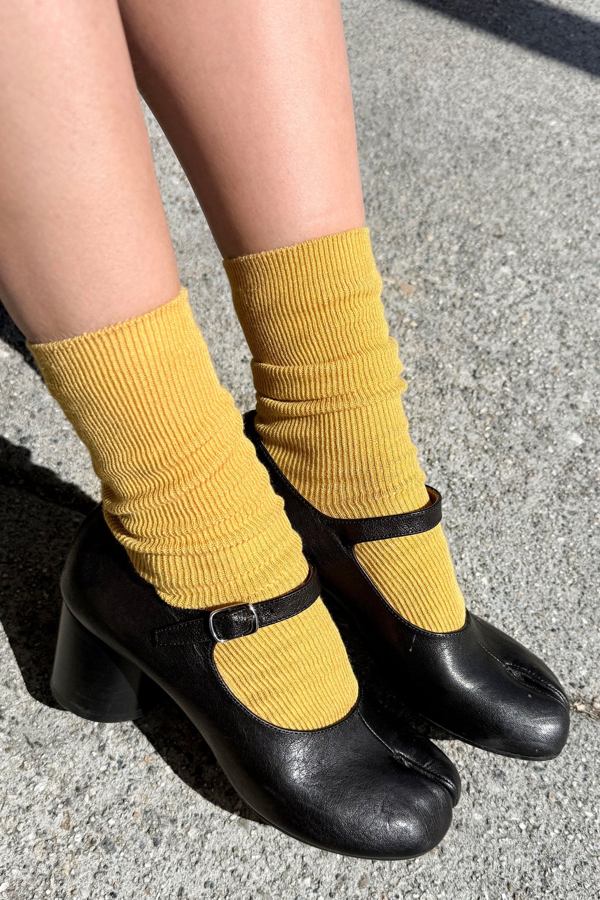 Le Bon Shoppe Bistro Yellow Trouser Socks