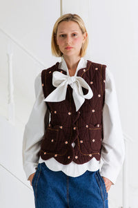 Bonté Estella Chocolate Star Gilet - The Mercantile London