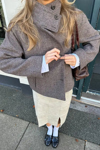 Object Riki Morel Grey Short Jacket