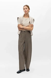 Object Senna Hummus Check Barrel Leg Trousers