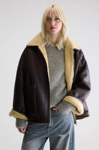 Bellerose Hestel Dark Chocolate Reversible Jacket - The Mercantile London