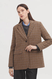 Nice Things Harris Check Blazer And Scarf - The Mercantile London