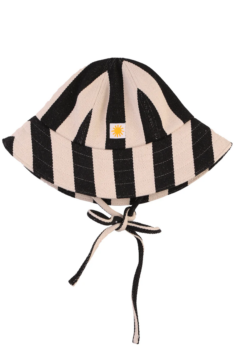 L.F. Markey Lyon Black Stripe Sun Hat - The Mercantile London