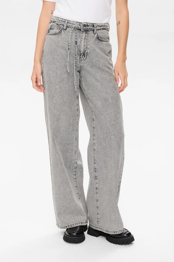 Numph Brooklyn Light Grey Denim Jeans - The Mercantile London