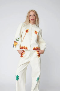 Stella Nova Elements Patchwork Cream Jacket - The Mercantile London