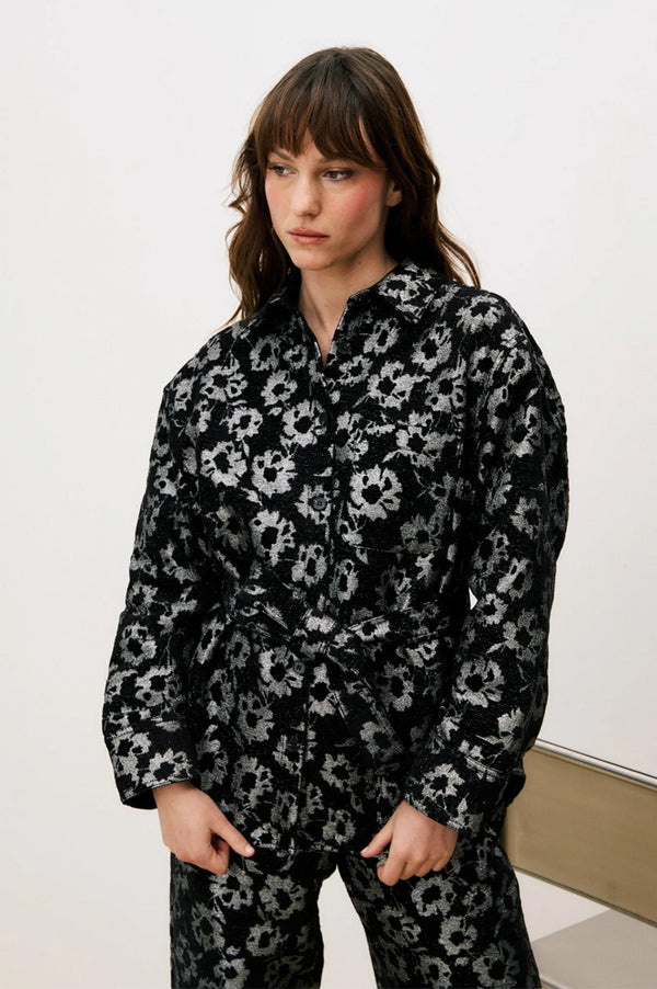 FRNCH Giuni Black And Silver Shirt - The Mercantile London