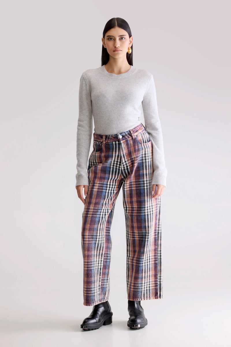 Bellerose Paty Check A Wide Jeans - The Mercantile London