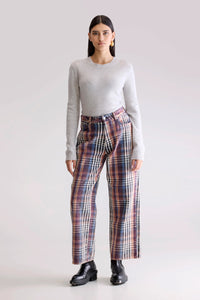 Bellerose Paty Check A Wide Jeans - The Mercantile London