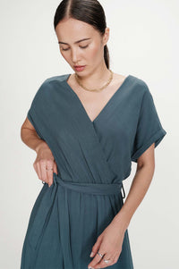 Grace & Mila Pollen Emerald Wrap Dress - The Mercantile London