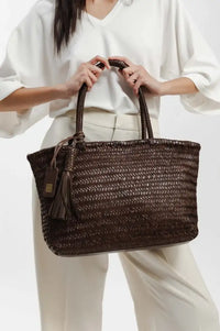 Biba Perkins Dark Brown Braided Bag
