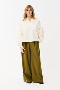 Maison Anana Phybie Khaki Trousers - The Mercantile London