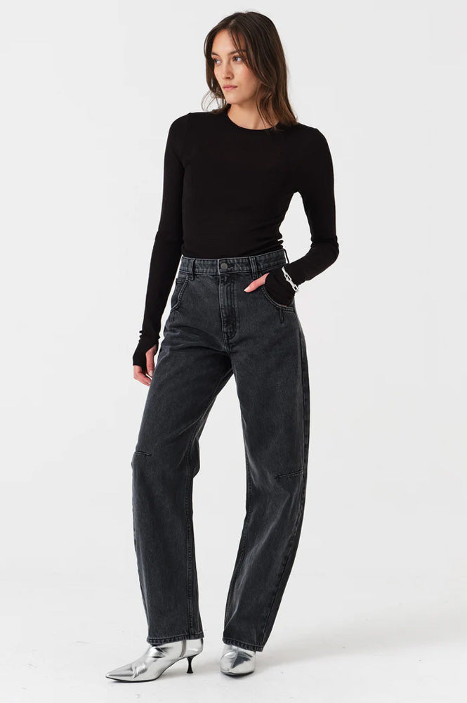 Seventy + Mochi Nina Raven Barrel Leg Jeans - The Mercantile London