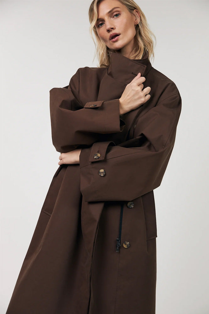 Lolly's Laundry Russi Dark Mocha Coat - The Mercantile London