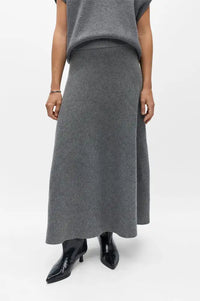 Object Tone Medium Grey Knitted Skirt