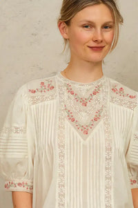 M.A.B.E Fleur Embroidered Blouse - The Mercantile London