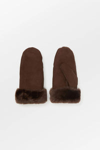 Beck Söndergaard Doa Chocolate Torte Shearling Mittens - The Mercantile London