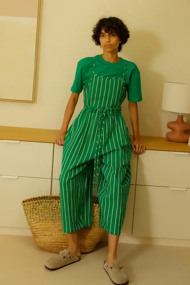 L.F. Markey Tomasin Grass Stripe Overalls - The Mercantile London