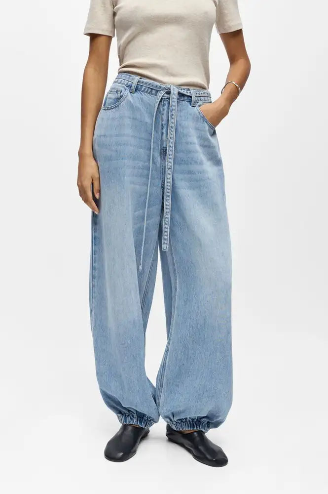 Object Lara Light Blue Denim Jogger Trousers
