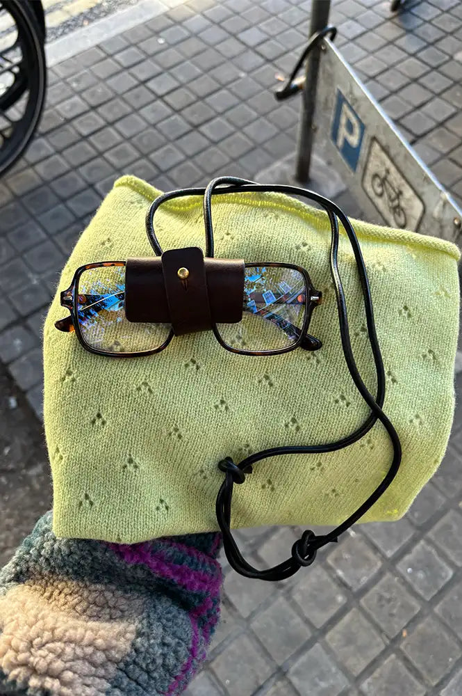 Kate Sheridan Date Leather Glasses Lanyard
