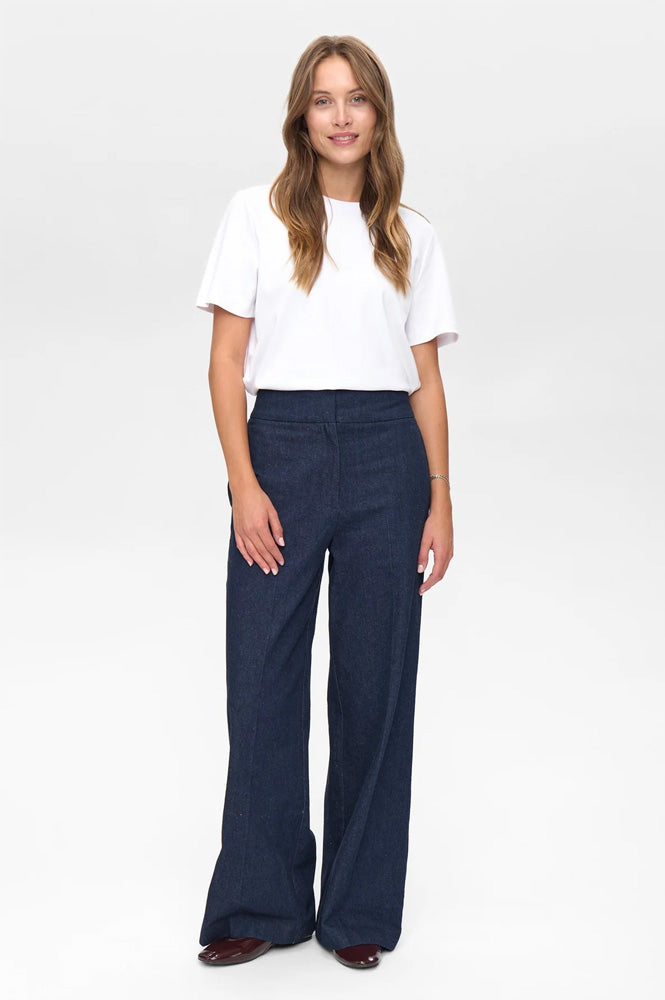 Numph Bussy Dark Denim Trousers - The Mercantile London