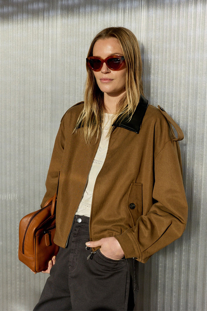 Indi & Cold Brown Bomber Jacket - The Mercantile London